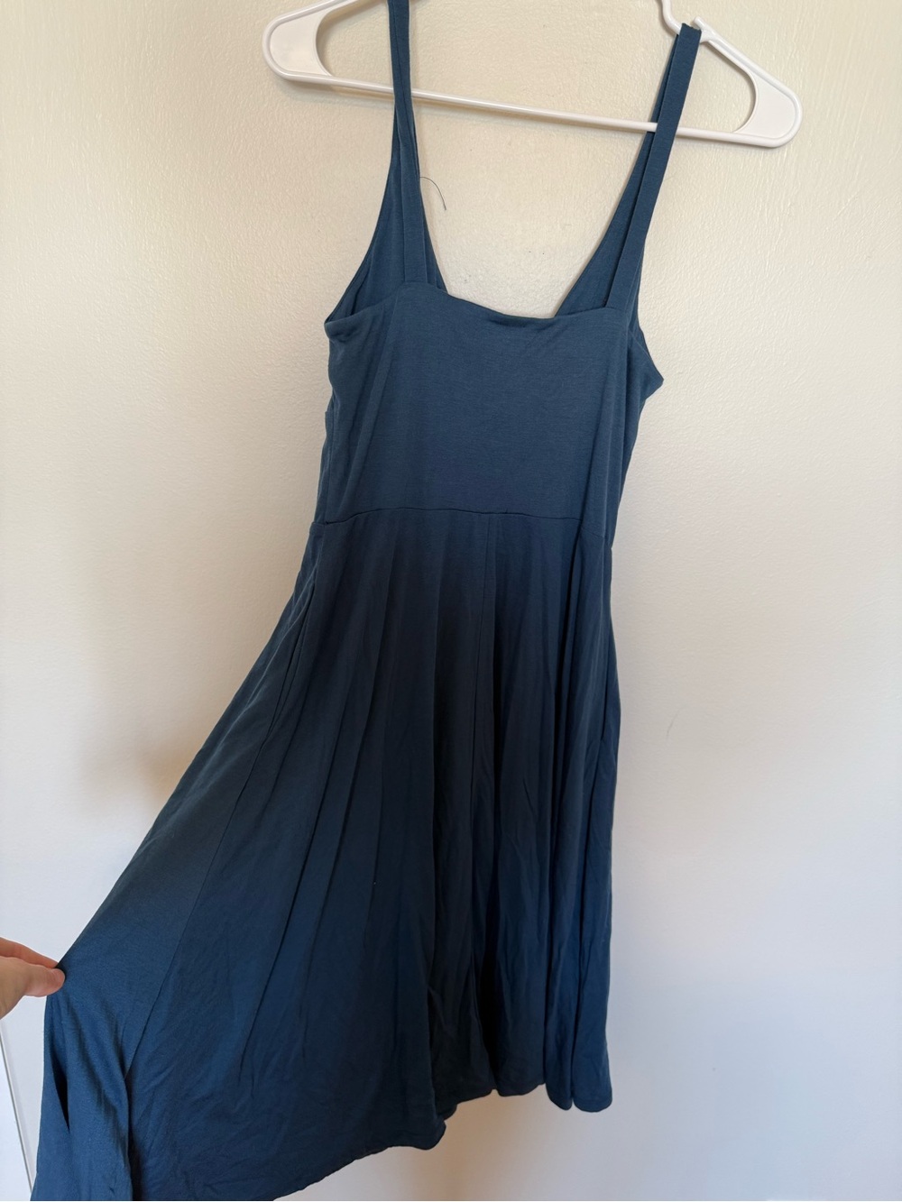 Lulu's Navy Tie-Front Midi Sundress - Picture 4 of 4